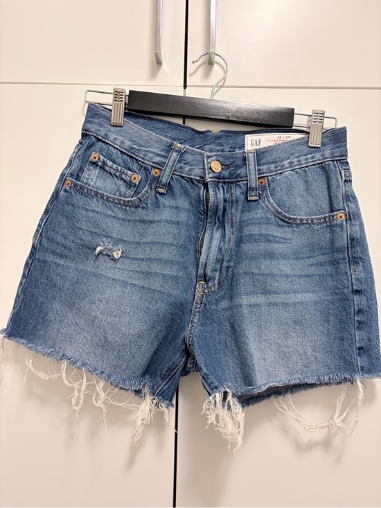 GAP Pants - GAP Blue Frayed Hem Denim Cutoff Shorts